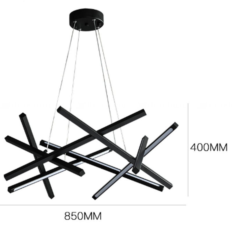 Подвесной светильник Chandelier Мantidel Modern 100 см Черный фото 4 Подвесной светильник Chandelier Мantidel Modern 100 см Черный фото 4
