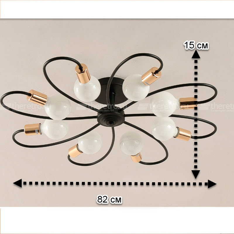 Потолочная люстра Open Bulb Ceiling Light фото 7 Потолочная люстра Open Bulb Ceiling Light фото 7