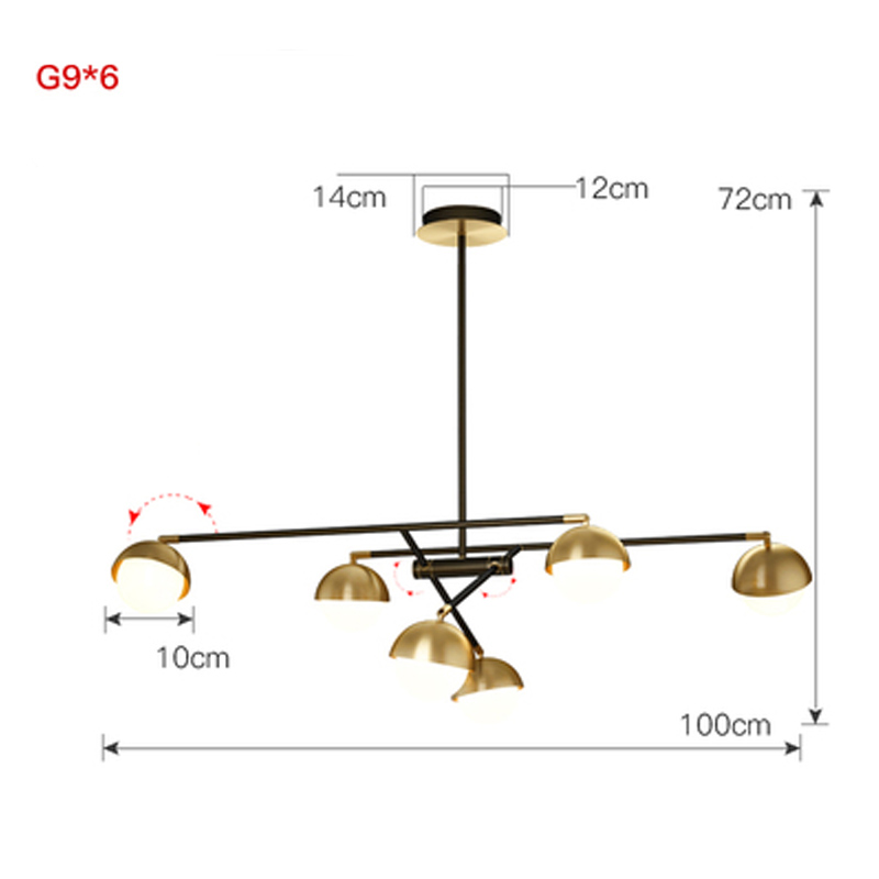 Серия люстр KENDALL на асимметричном каркасе с регулируемым углом наклона полусферических плафонов KENDALL 6 ламп черный фото 3 Серия люстр KENDALL на асимметричном каркасе с регулируемым углом наклона полусферических плафонов KENDALL 6 ламп черный фото 3