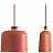 Серия подвесных светильников со скругленными цилиндрическими плафонами в коническом деревянном держателе FINA A оранж фото 15