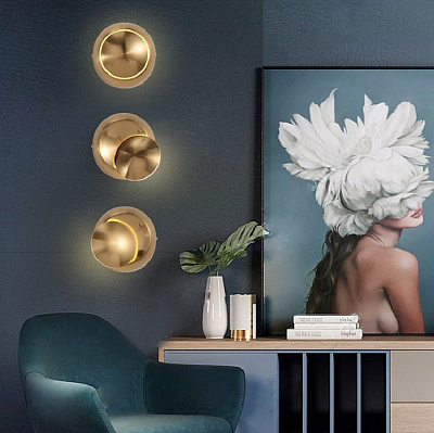 Бра Light Point Luna Wall Lamp Черный фото 5