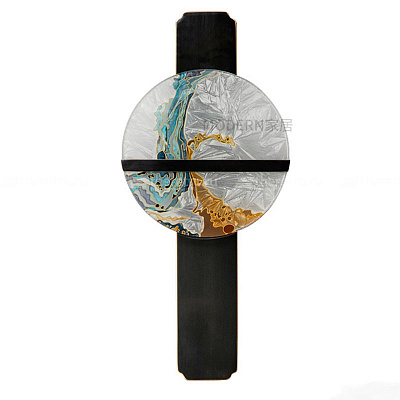 Настенный светодиодный светильник в виде диска с декором из глазурованной эмали на металлической стойке AKIRA WALL STAND фото 4