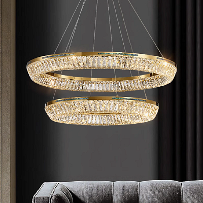 Кольцевые люстры и светильники GERTRUDA LUX Три кольца. 60 + 80 + 100 см  фото 8