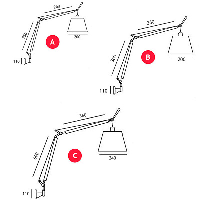Бра Artemide Tolomeo Mega Wall A фото 10