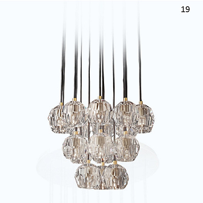 Люстра RH Boule De Cristal Round Cluster Chandelier 3 плафона  фото 6