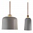 Серия подвесных светильников со скругленными цилиндрическими плафонами в коническом деревянном держателе FINA A черный фото 17