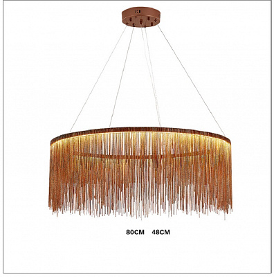 Metall Rain Chandelier 40 см  Медный фото 6