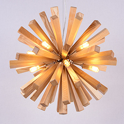 Loft Wooden Sputnik 55 см  Каштановый фото 4