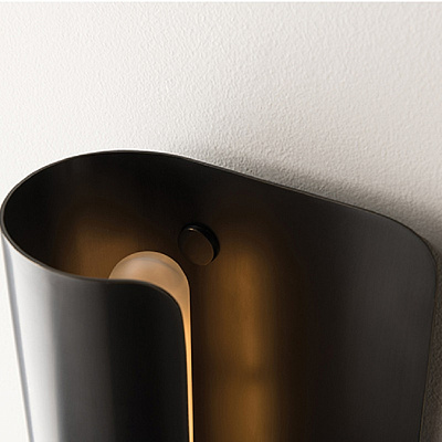 Бра Hudson Valley 1513-AGB Accord 1 Light Wall Sconce In Aged Brass Черный Большой (Large) фото 8