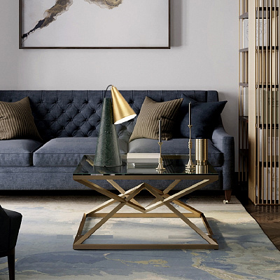 Светильник настольный Triangle Brass Table фото 5