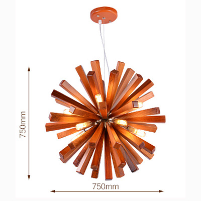 Loft Wooden Sputnik 55 см  Каштановый фото 9