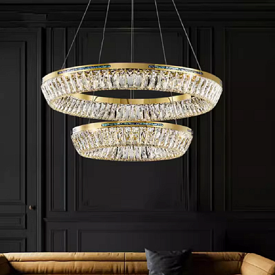 Кольцевые люстры и светильники GERTRUDA LUX Три кольца. 60 + 80 + 100 см  фото 13