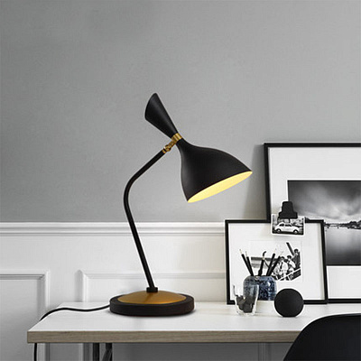 Austen Large Offset Table Lamp Circa Черный фото 13