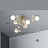 Серия потолочный люстр с шарообразными матовыми плафонами и декором в виде множества разноцветных дисков MATISSE B 9 ламп белый+золото фото 2