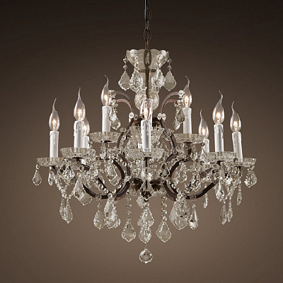 Люстра ROCOCO IRON & CLEAR CRYSTAL 6 плафонов  фото 4
