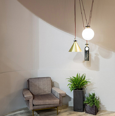 Подвесной светильник Shape up Pendant Hemisphere Black designed by John Hogan H фото 16