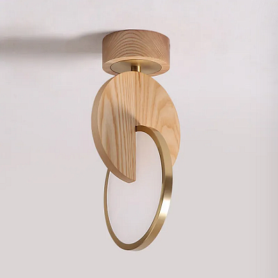 Потолочный светильник GLATT WOOD CH Темное Дерево фото 8