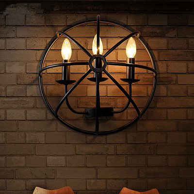 Industrial Wall Round 33 см  Кофейный металлик фото 7