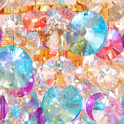 Люстра в стиле постмодерн с цветными хрустальными подвесками KALEIDOSCOPE фото 9