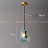 Дизайнерский подвесной светильник со стеклянным рельефным рассеивателем в форме лепестка с панцирной поверхностью LUCIA фото 2