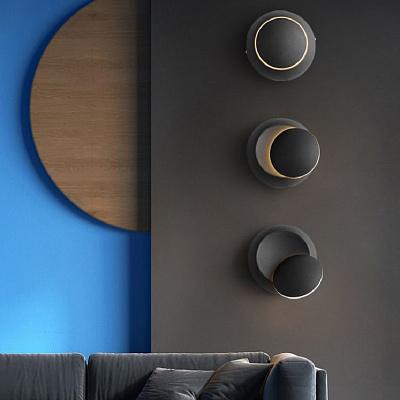 Бра Light Point Luna Wall Lamp Черный фото 7