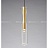 Подвесной светодиодный светильник с латунным цилиндрическим плафоном в стеклянном корпусе в форме песочных часов MANI Золотой фото 6