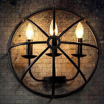 Industrial Wall Round 33 см  Кофейный металлик фото 6