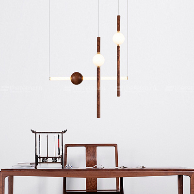 Подвесной светильник Lee Broom Orion Globe wood фото 6
