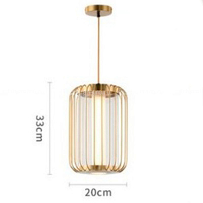 Подвесной светодиодный светильник с матовым цилиндрическим плафоном внутри сетчатого каркаса MIGHT big фото 12