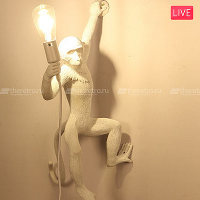 Настенный светильник Seletti Monkey Lamp Белый B фото 13