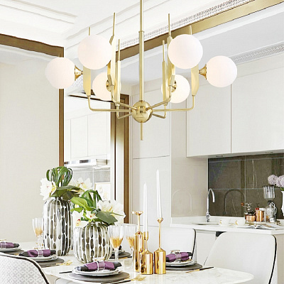 Люстра Sprig Chandelier 10 плафонов Янтарный фото 13