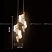 Серия подвесных светодиодных светильников с завитым лентовидным плафоном с точечным паттерном ORNELLA Золотой 2 плафона фото 4